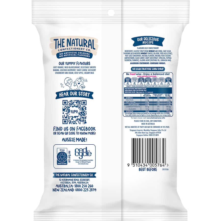 The Natural Confectionery Co. Lollies Party Mix 220g