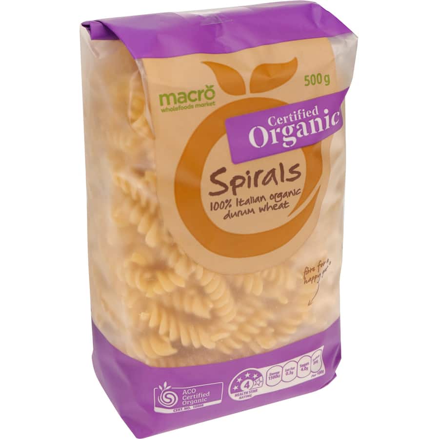 Macro Organic Pasta Spirals 500g