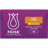 Poise Womens Continence Pads Light  Liners 18pack