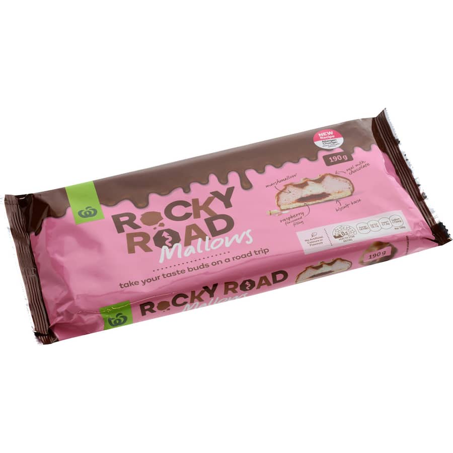 Woolworths Chocolate Biscuits Rocky Road Mallows 190g