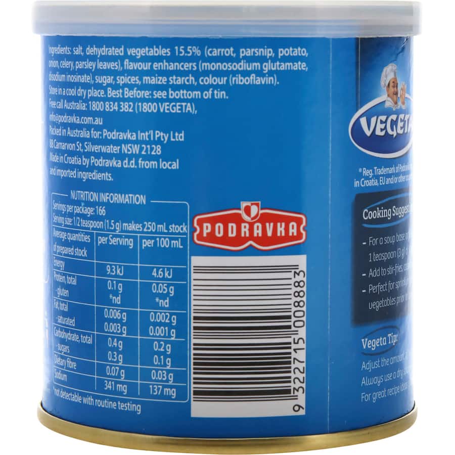 Vegeta Vegetable Stock Gourmet Powder Cannister 250g