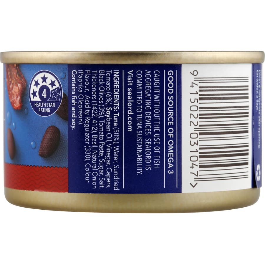 Sealord Sensations Tuna Sundried Tomato & Olive Tear tab can 95g