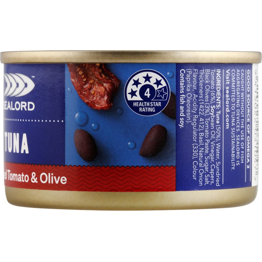 Sealord Sensations Tuna Sundried Tomato & Olive Tear tab can 95g