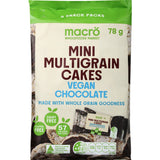 Macro Mini Multigrain Rice Cakes Vegan Chocolate 6x4pk 78g