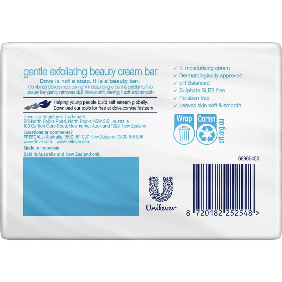 Dove Soap Bar Exfoliating 4x90g
