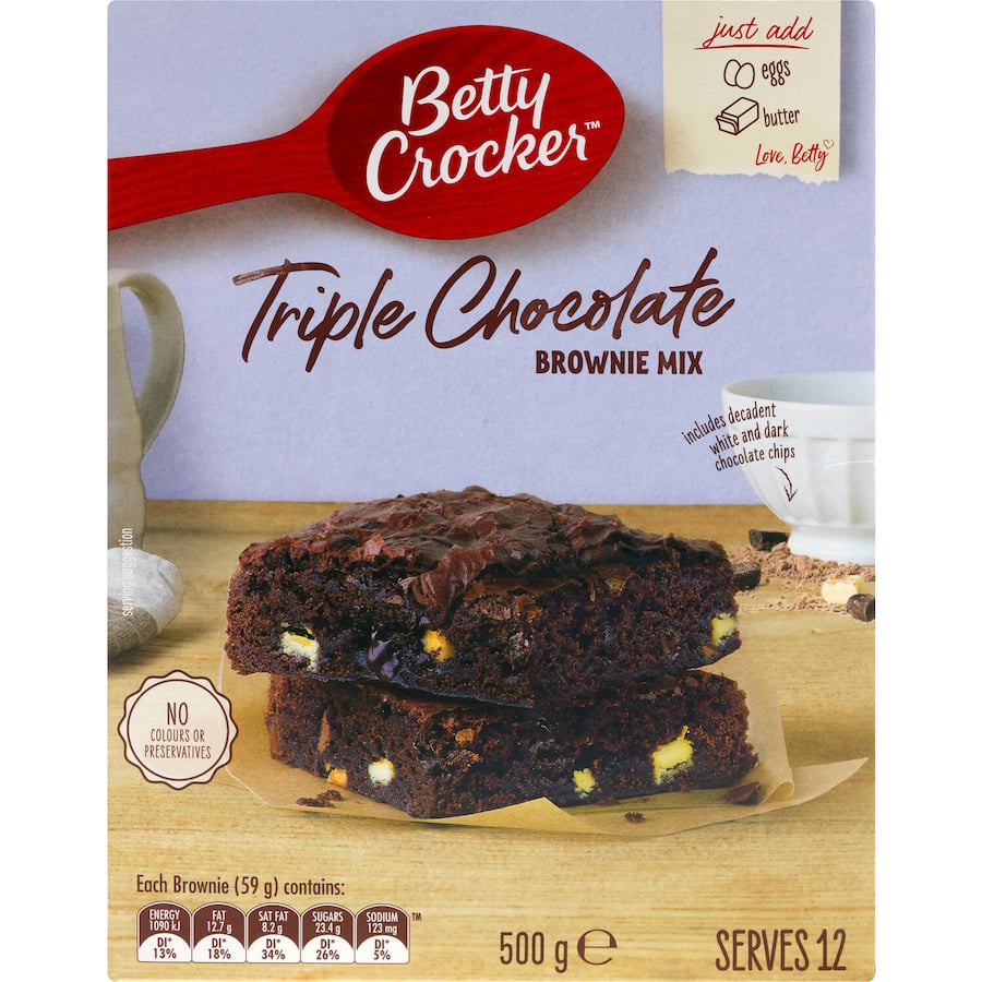 Betty Crocker Brownie Mix Triple Chocolate 500g
