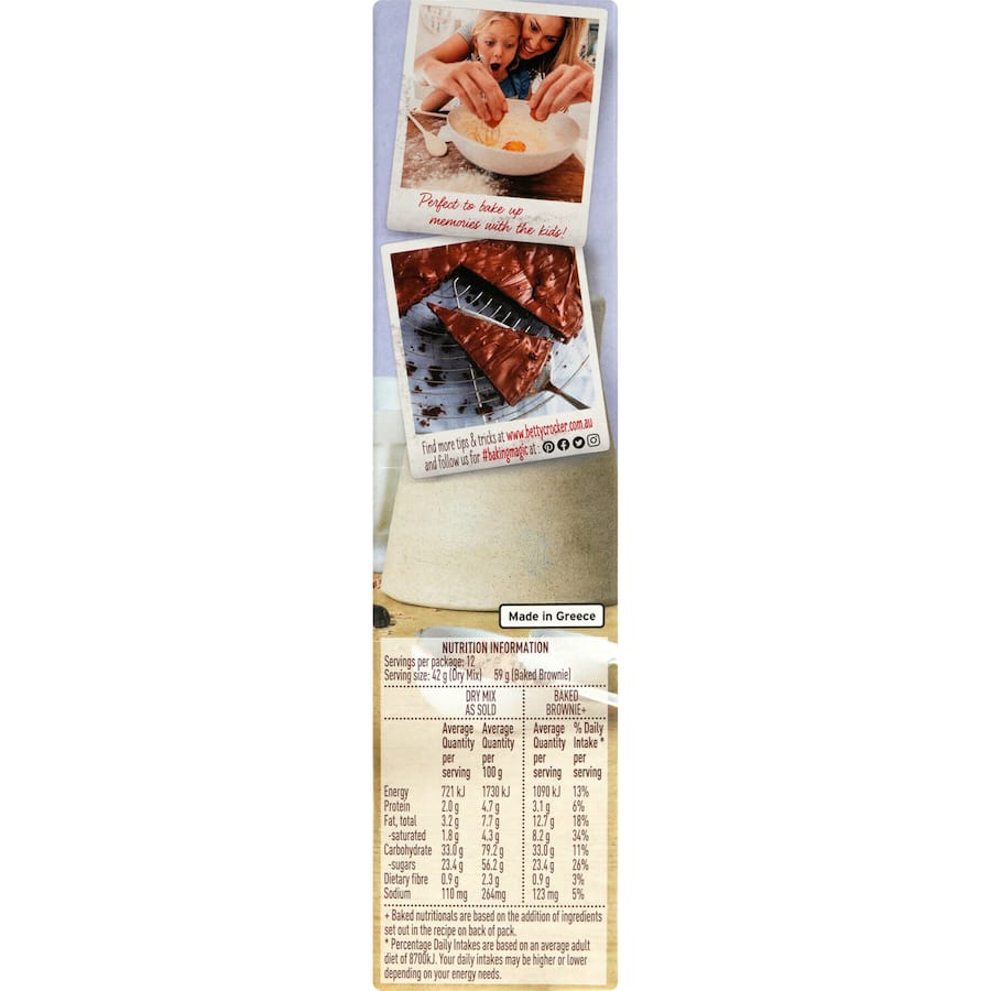 Betty Crocker Brownie Mix Triple Chocolate 500g