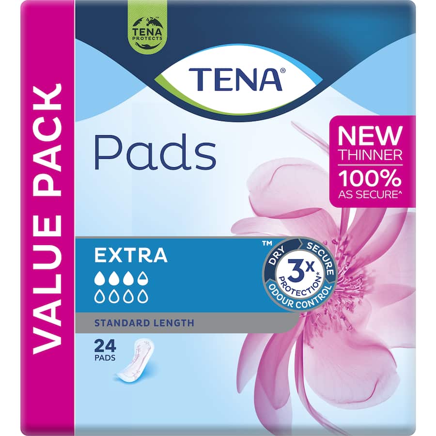 Tena Pads Extra Standard Length 24ea