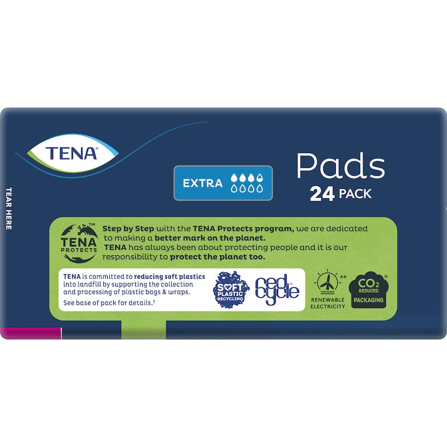 Tena Pads Extra Standard Length 24ea