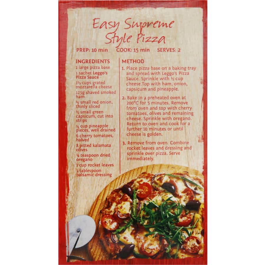 Leggo's Pizza Sauce Garlic, Onions & Herbs 4pk sachets 4 x 50g