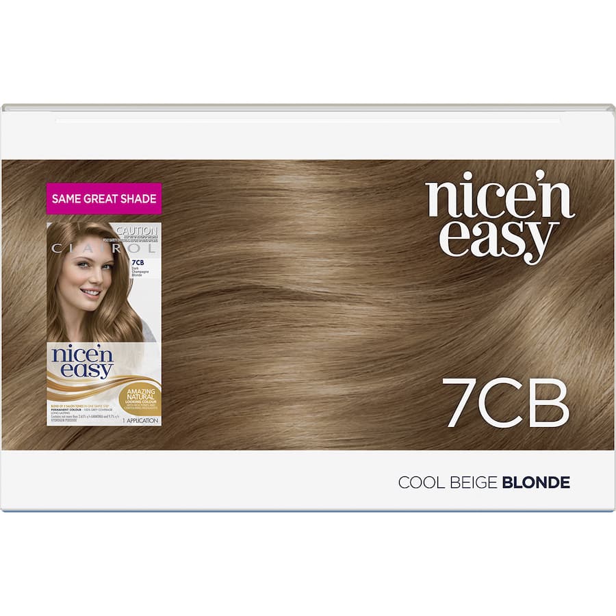 Clairol Nice N Easy Hair Colour Cool Beige Blonde 7cb 1pack