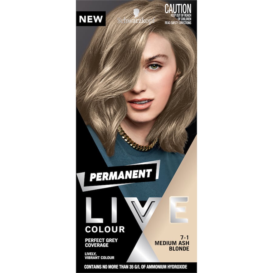 Schwarzkopf Live Colour Permanent Hair Colour Medium Ash Blonde 1pack