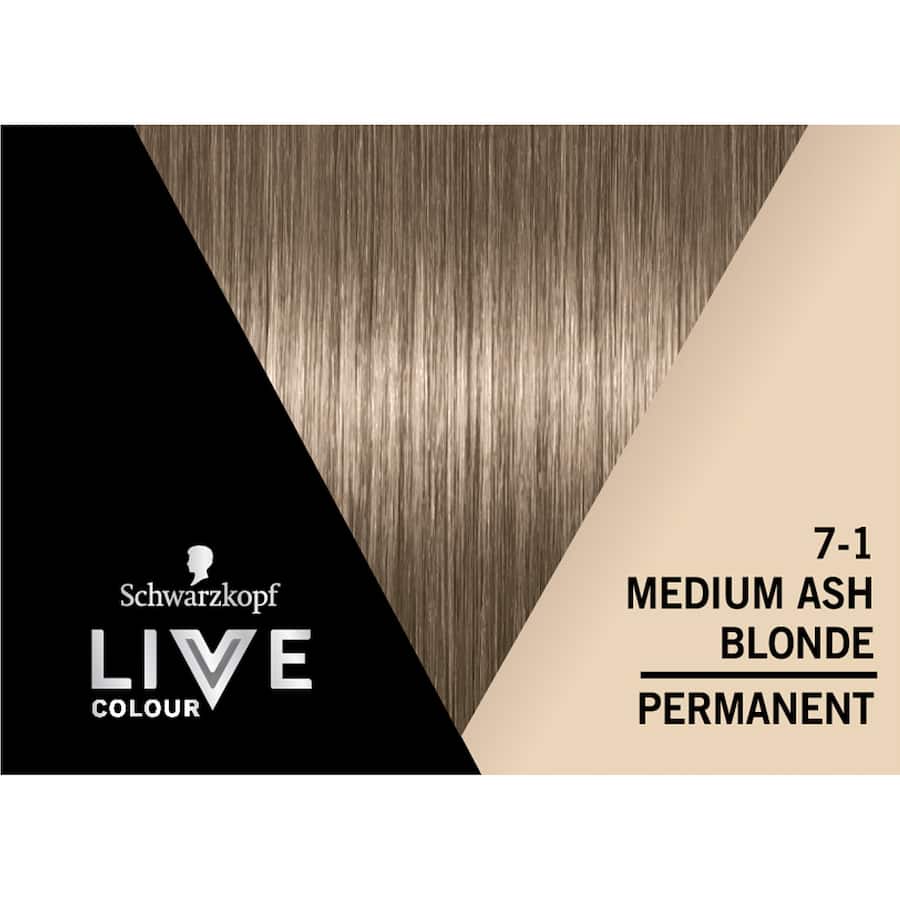 Schwarzkopf Live Colour Permanent Hair Colour Medium Ash Blonde 1pack