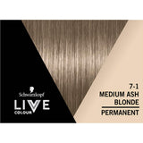 Schwarzkopf Live Colour Permanent Hair Colour Medium Ash Blonde 1pack