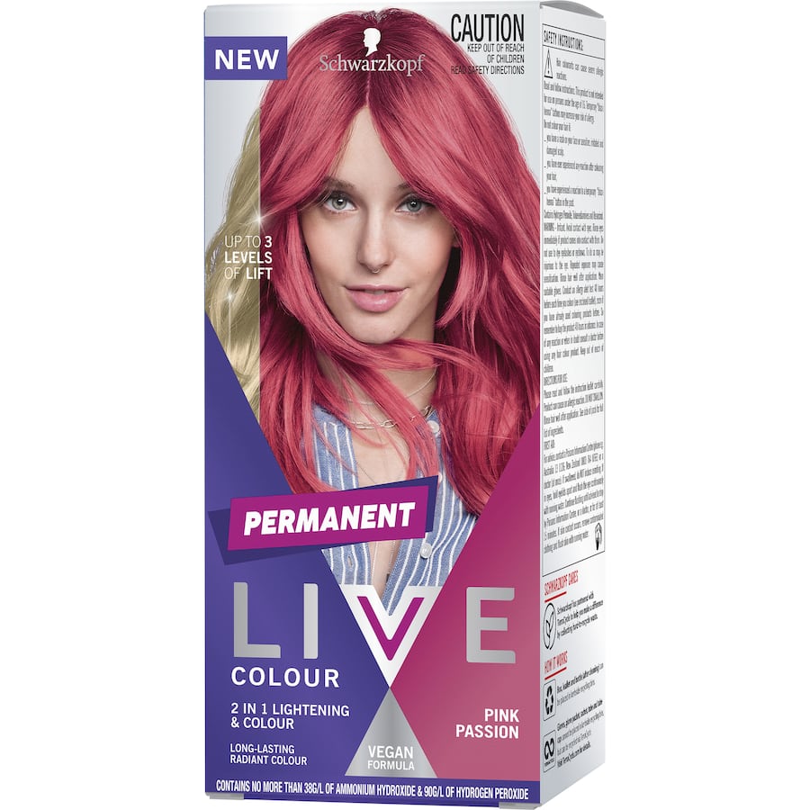 Schwarzkopf Live Colour Permanent Hair Colour Pink
