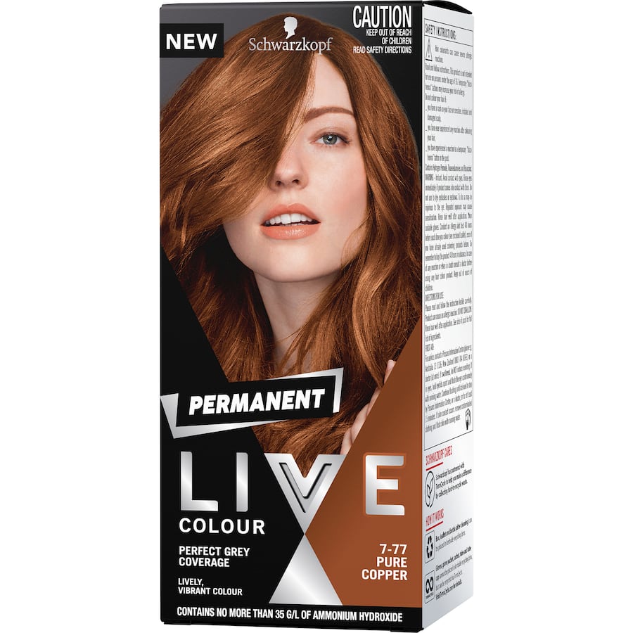 Schwarzkopf Live Colour Permanent Hair Colour Pure Copper 1pack