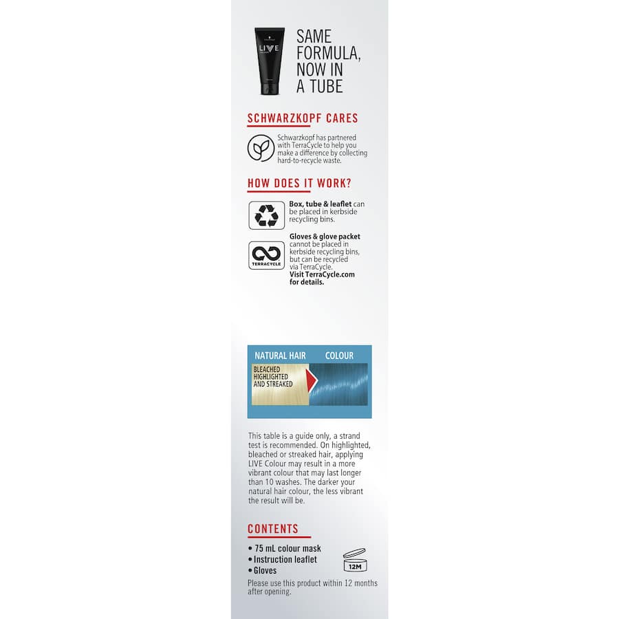 Schwarzkopf Live Colour Ultra Brights Turquoise Temptation 75mL