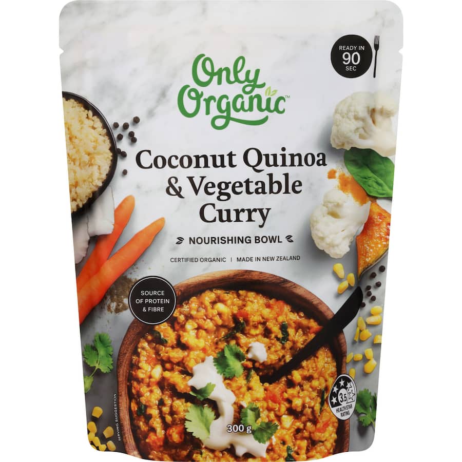 Only Organic Prepared Meal Nourishing Bowl Coconut Quinoa & Vegetable 300g