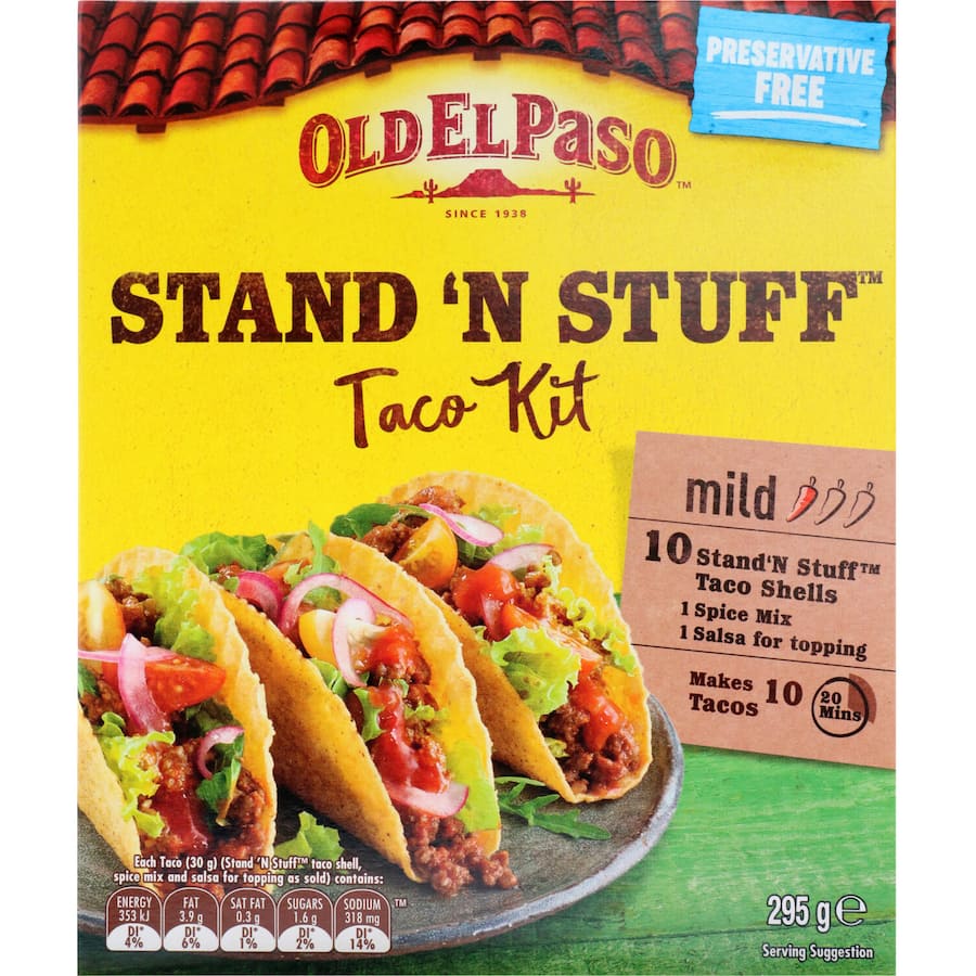 Old El Paso Stand & Stuff Kit Sweet Paprika & Tomato 10 pack 295g