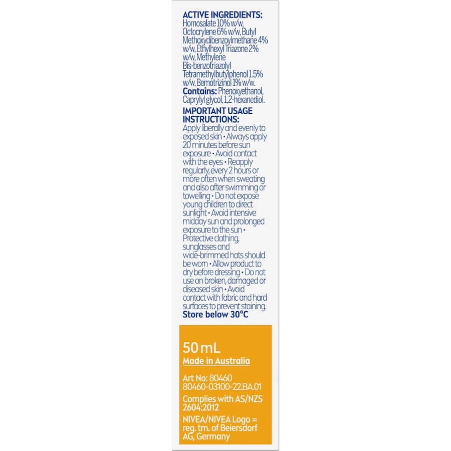 Nivea Sun Sunscreen Uv Face Sensitive Spf 50 50mL