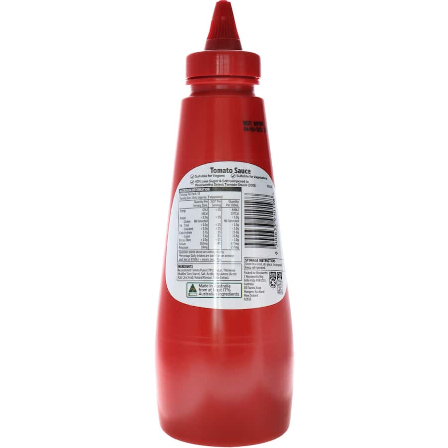 Woolworths Tomato Sauce Squeeze 500mL