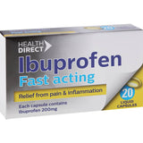 Health Direct Ibuprofen 200mg Liquid Capsules 20pack