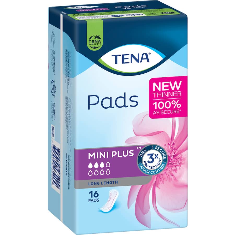 Tena Pads Mini Plus Long Length 16pack