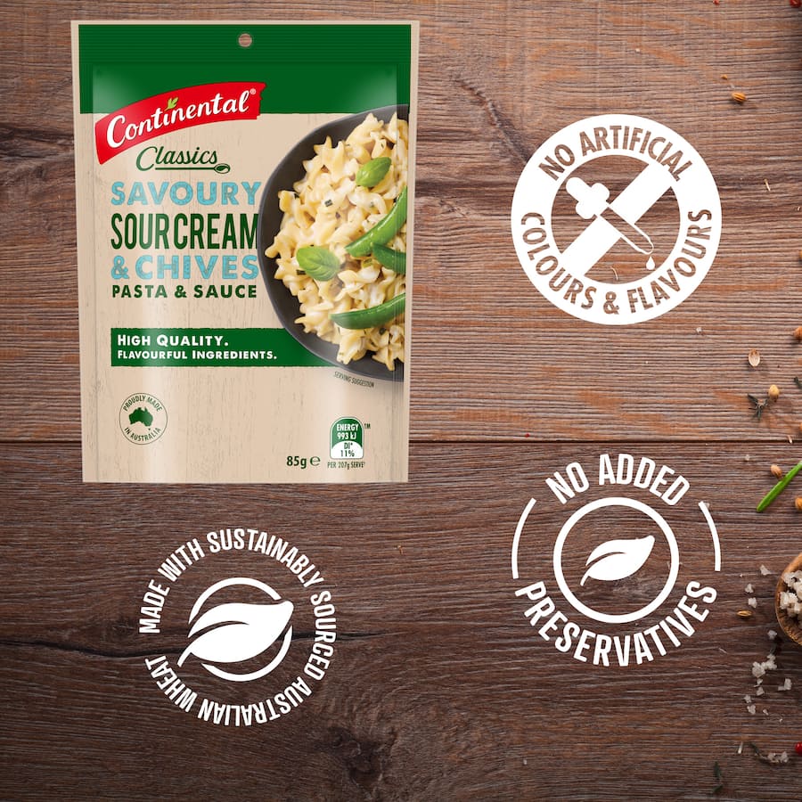 Continental Classics Pasta & Sauce Sour Cream & Chives 85g