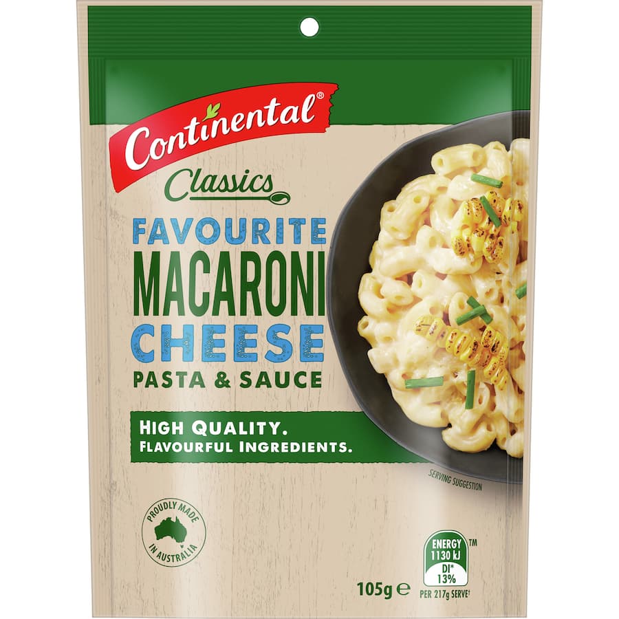 Continental Classics Pasta & Sauce Macaroni Cheese Serves 2 105g
