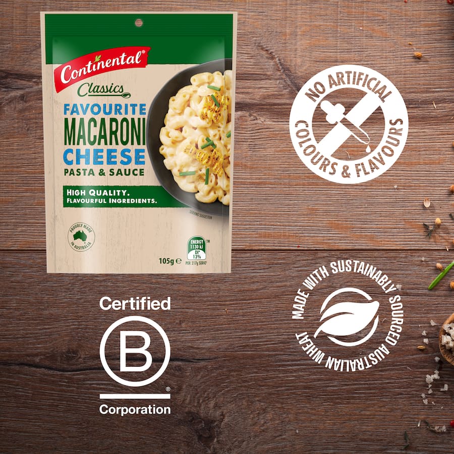 Continental Classics Pasta & Sauce Macaroni Cheese Serves 2 105g