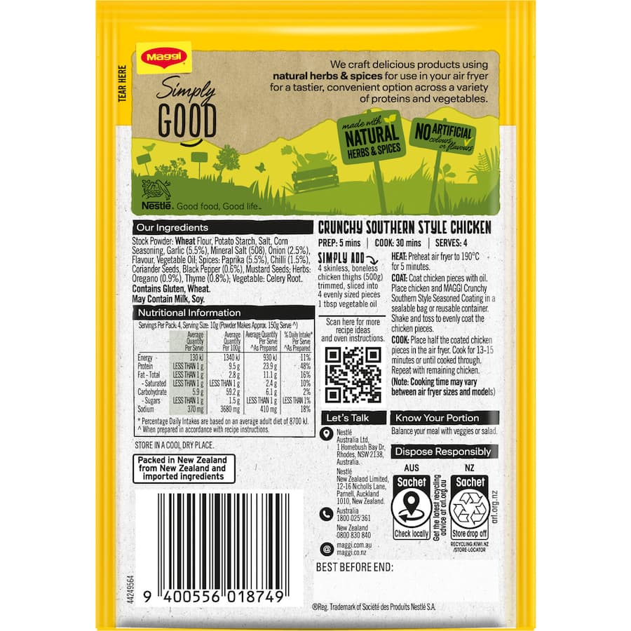 Maggi Air Fryer Seasoned Coating Crunchy Southern Style 40g