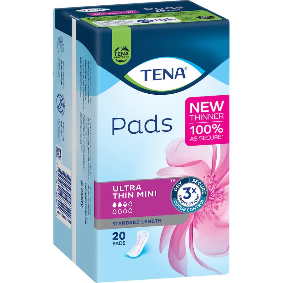 Tena Ultra Thin Mini Pads Standard Length 20pack
