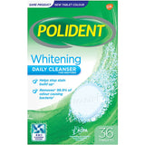 Polident Whitening Daily Cleaner For Dentures And Partials Tablets 36pack