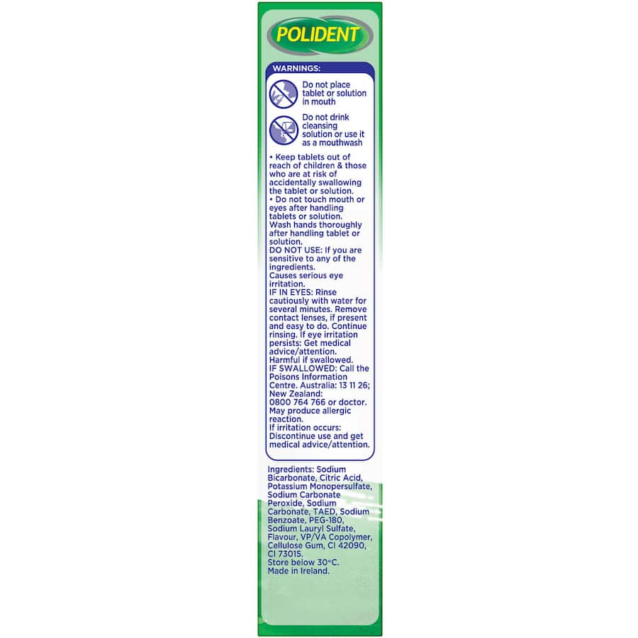 Polident Whitening Daily Cleaner For Dentures And Partials Tablets 36pack