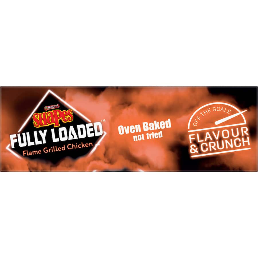 Arnotts Shapes Fully Loaded Crackers Flame Grilled Chicken 130g