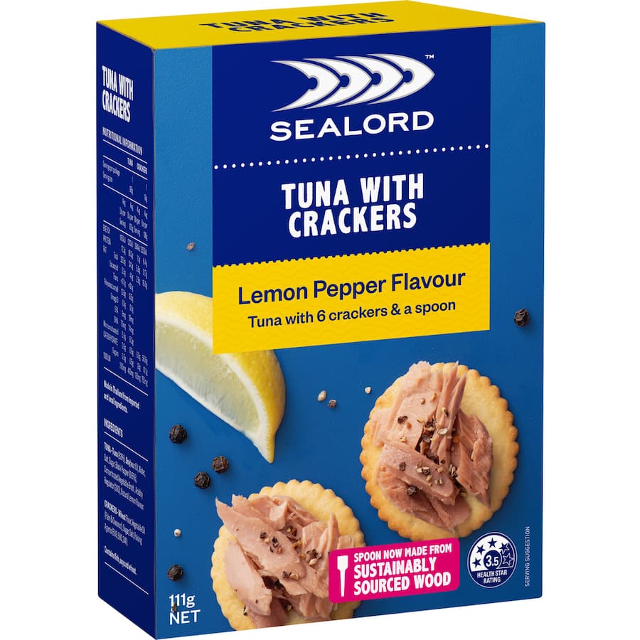 Sealord Tuna & Crackers Lemon Pepper (6 crackers) 111g