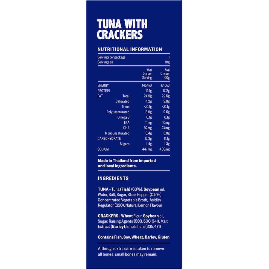 Sealord Tuna & Crackers Lemon Pepper (6 crackers) 111g