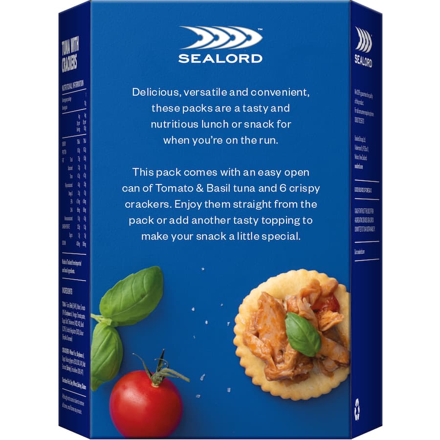 Sealord Tuna & Crackers Tomato & Basil (6 crackers) 111g