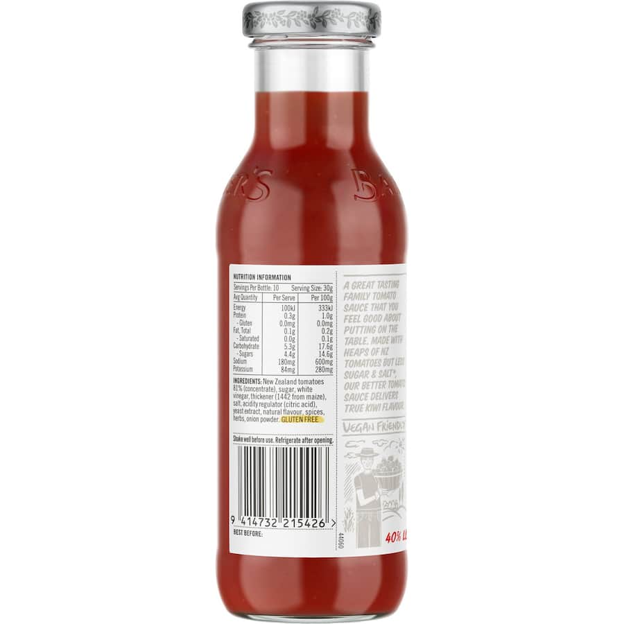 Barker's Tomato Sauce Original 305g