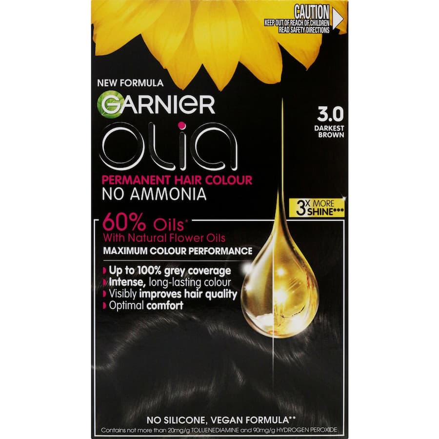 Garnier Olia Hair Colour Darkest Brown 3.0 1pack