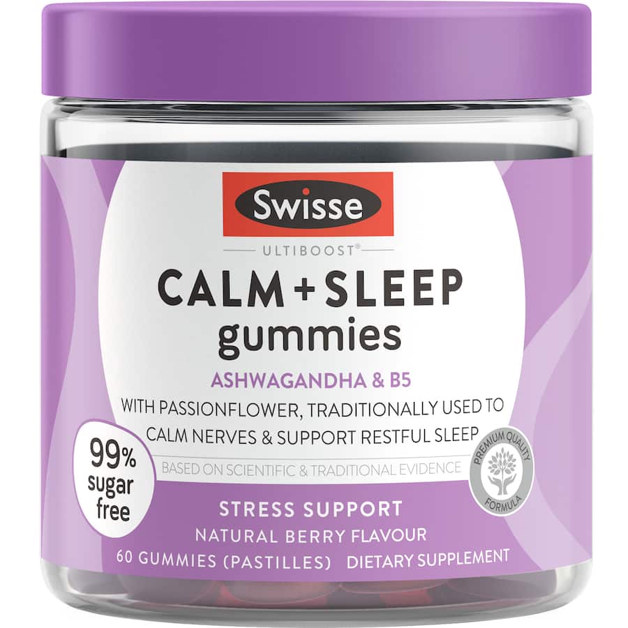 Swisse Calm + Sleep Gummies Supplements 60pack