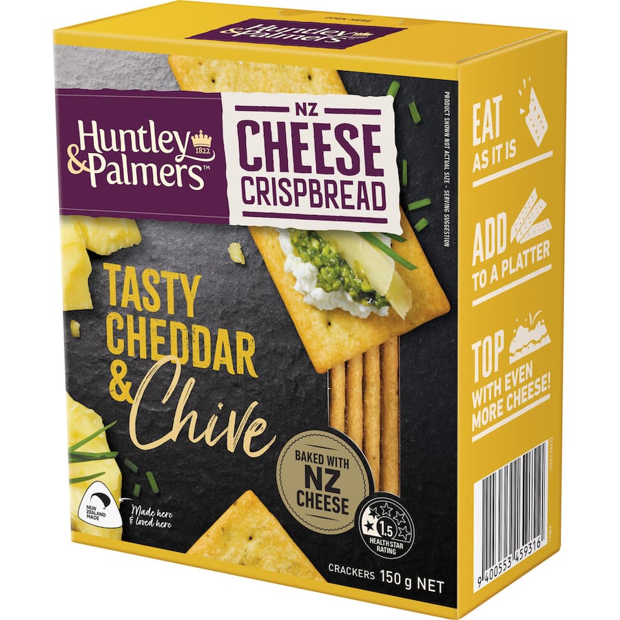 Huntley & Palmers Crispbread Tasty Cheese & Chives 150g