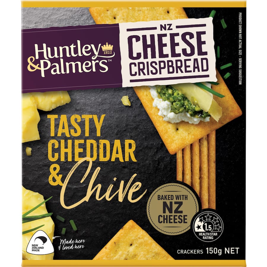 Huntley & Palmers Crispbread Tasty Cheese & Chives 150g