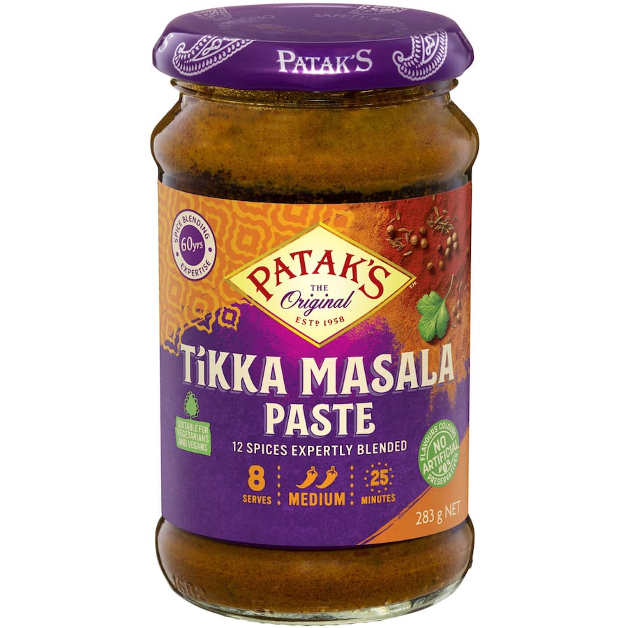 Pataks Curry Paste Tikka Masala Medium Jar 283g
