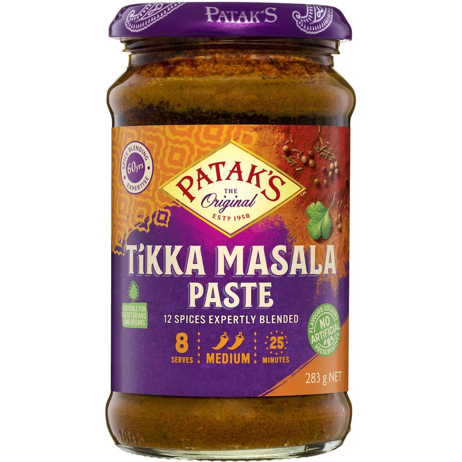 Pataks Curry Paste Tikka Masala Medium Jar 283g