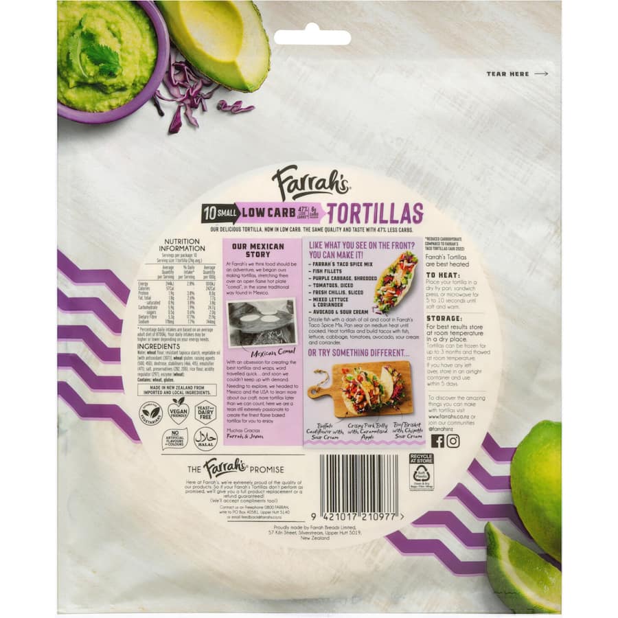 Farrah's Tortillas Low Carb 6 Inch 10pack