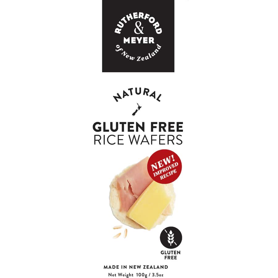 Rutherford & Meyer Gluten Free Rice Wafers Natural 100g