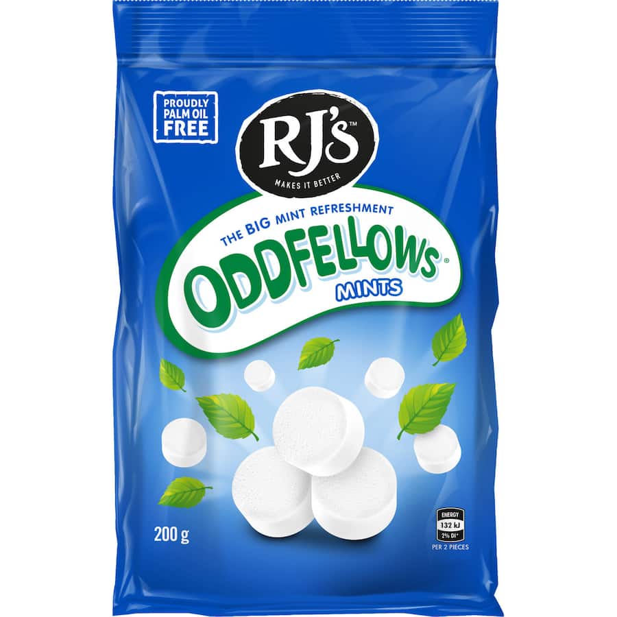 Rj’s Oddfellows Mints  Bag 200g