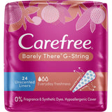 Carefree Barely There Panty Liners G String Breathable 24pack