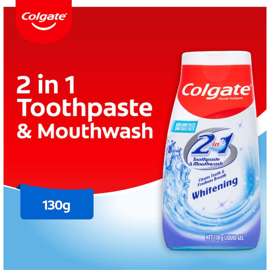 Colgate 2 In 1 Toothpaste Mouthwash Teeth Whitening